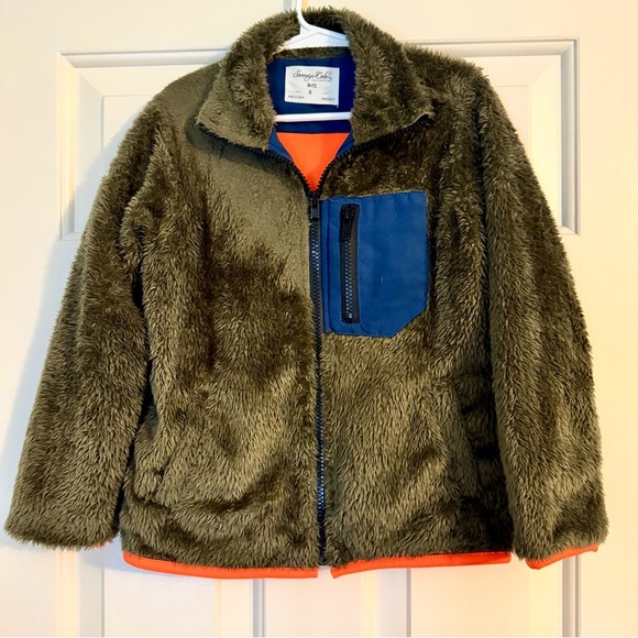 Sovereign Code Brown Fleece Jacket with Blue Accent - Picture 2 of 8